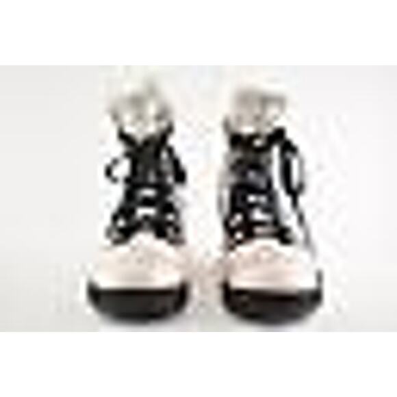 Chanel 18B Pink Black Nylon CC Logo Coco Neige Snow Winter Lace Up Tie Boots 42 - Picture 9 of 10